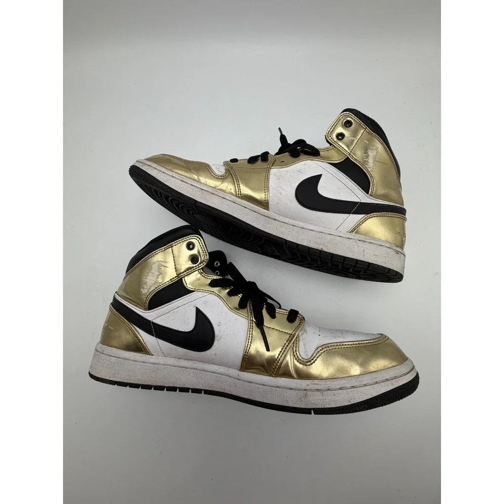 Jordan Air Jordan 1 Mid Metallic Gold DC1419-700 Mens Size 13 No Box